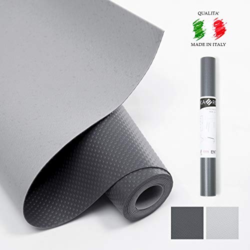 Kaeren Tappetino Antiscivolo per 48 cm x 150 cm, Grigio Antracite/Puntini