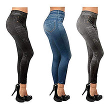 Carica l'immagine nel visualizzatore di Gallery, ShopINess Confezione da 3 Jeggings (1Nero, 1Grigio, 1Blu) S-M - Ilgrandebazar