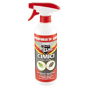 ZIG ZAG Insetticida, Cimici, Insetticida Microincapsulato a Lento Rilascio, Inodore, Specifico per Cimici, Anti Cimici ad Azione Rapida e Residuale, 500 ml