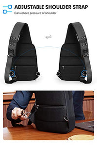 MARK RYDEN Zaino Monospalla Spalla Sling Bag Borsa a Uomo nero