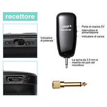 Carica l&#39;immagine nel visualizzatore di Gallery, ZITFRI UHF Microfono Wireless Archetto Professionale 50m di Trasmissione...