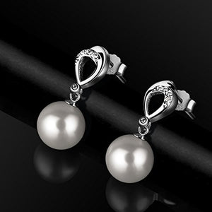 Perla Orecchini Argento 925 D.Perlla Donne D'acqua Dolce Coltivate a... - Ilgrandebazar