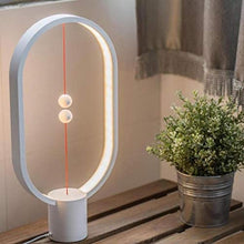 Carica l'immagine nel visualizzatore di Gallery, Heng, Lampada a LED di design. lampada dal design originale per il soggiorno, la camera da letto con porta USB, luce bianca calda, bianco 5.00W