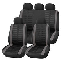 Carica l&#39;immagine nel visualizzatore di Gallery, Upgrade4cars Coprisedile Universale Auto Grigio Nero Set Copri-sedili Donna... - Ilgrandebazar