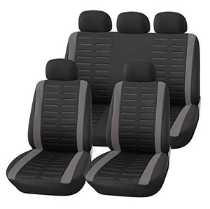 Upgrade4cars Coprisedile Universale Auto Grigio Nero Set Copri-sedili Donna... - Ilgrandebazar