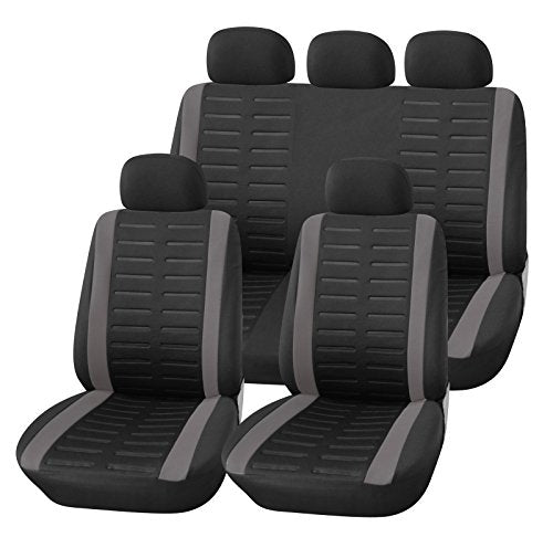 Upgrade4cars Coprisedile Universale Auto Grigio Nero Set Copri-sedili Donna... - Ilgrandebazar