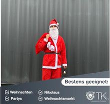 Carica l'immagine nel visualizzatore di Gallery, Costume da Babbo Natale 6 in 1 - Costume da Babbo Natale per Natale - Costume da Babbo Natale - Uomo/Adulti