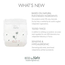 Carica l&#39;immagine nel visualizzatore di Gallery, Eco by Naty, Pannolino ecologico premium a base vegetale Taglia 4 (156 Unità)