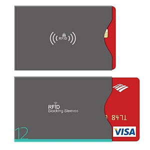 Protezione RFID, Aerb 16-Pack RFID blocco carta di Credito/Debito e Grigio
