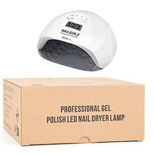 Nailgirls Lampade UV Per Unghie, 150W Portatile Asciuga Smalto Fornetto per Manicure/Pedicure,Sensore Di Avvio Automatico LED UV,4 Modalità Timer,Display LCD