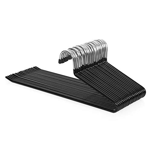 SONGMICS 20 Pezzi - Nero Metallo Pantaloni Gancio Grucce in Acciaio - Ilgrandebazar