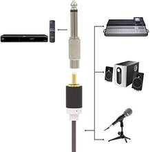 Carica l'immagine nel visualizzatore di Gallery, VCE 6 Pezzi Adattatore Audio RCA femmina－jack 6.3mm maschio mono Connettore...