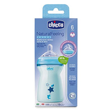 Carica l&#39;immagine nel visualizzatore di Gallery, Chicco 00080837210000 Biberon Natural Feeling, 6m+, 330ml, Azzurro - Ilgrandebazar