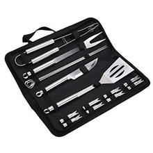Carica l&#39;immagine nel visualizzatore di Gallery, 16 PCS Utensili Barbecue, Barbecue in Acciaio Inox Set per...