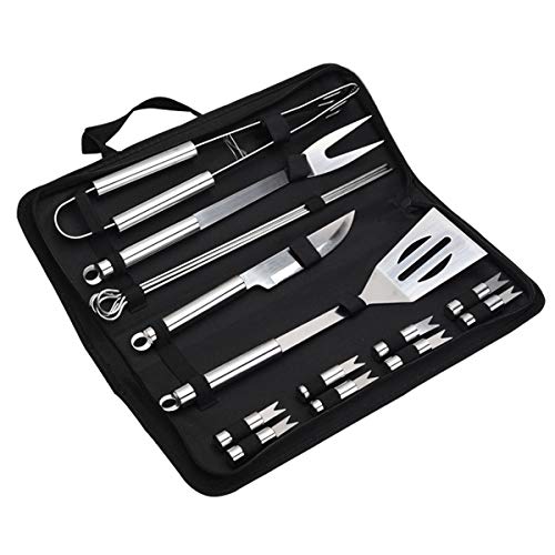 16 PCS Utensili Barbecue, Barbecue in Acciaio Inox Set per...