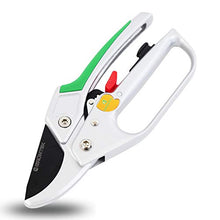 Carica l'immagine nel visualizzatore di Gallery, GRÜNTEK Forbici Cesoie da Potatura a Cricchetto per Giardinaggio Professionale Condor 20 cm