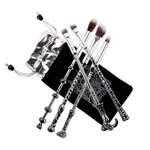 Ithyes, Set di 5 pennelli da trucco, con impugnatura a forma bacchetta...