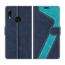 Carica l&#39;immagine nel visualizzatore di Gallery, MOBESV Custodia Huawei P Smart 2019 6,21&quot; Cellulare, Cover a Libro Blu/Aqua - Ilgrandebazar