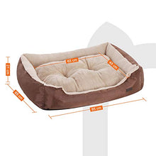 Carica l'immagine nel visualizzatore di Gallery, FEANDREA Cuccia Letto per Cani Reversibile, 85 x 65 85 x 65 x 21 cm, Marrone
