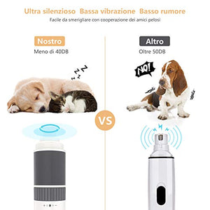 LAIKA Lima Elettrica per Unghie dei Cani Gatti con velocità Regolabile,...