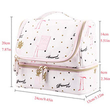 Carica l&#39;immagine nel visualizzatore di Gallery, Tuscall Beauty Case da Viaggio appendere Borsa Toilette - Pink Flamingo