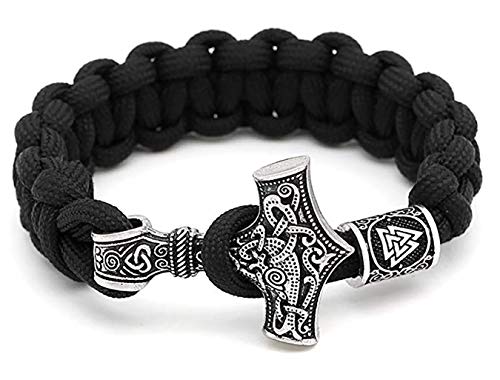 HLARK Braccialetto Con Martello Thor Amuleto Vichingo Realizzato a mano 23cm... - Ilgrandebazar