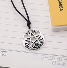 Carica l&#39;immagine nel visualizzatore di Gallery, cooltime Vintage Pentacolo ebraico Talismano Silver-rope Chain - Ilgrandebazar