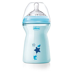 Chicco 00080837210000 Biberon Natural Feeling, 6m+, 330ml, Azzurro - Ilgrandebazar