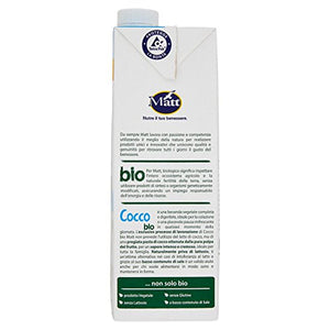 Matt - Cocco Bio - Bevanda Rinfrescante al - Vegetale, Senza Lattosio...