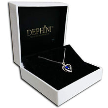 Carica l&#39;immagine nel visualizzatore di Gallery, DEPHINI Blu Collana Cuore – 925 argento ciondolo a forma di cuore con... - Ilgrandebazar