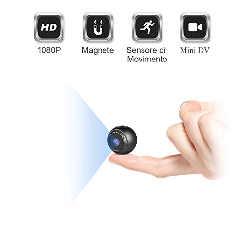 NIYPS Mini Telecamera Spia Nascosta, Full HD 1080P Portatile Micro Spy Cam  Sorveglianza con Visione Notturna,Sensore di Movimento y Batteria,Senza  Fili Piccola Microcamere Spia per Esterno/Interno : : Elettronica
