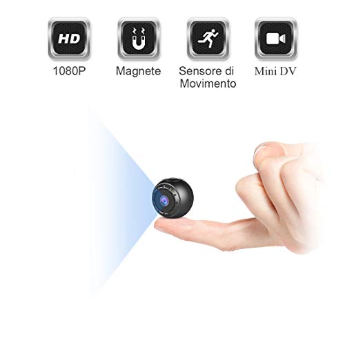 Mini Telecamera Spia Nascosta,MHDYT HD 1080P Portatile Micro Cop Spy Cam con...