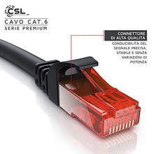 Carica l&#39;immagine nel visualizzatore di Gallery, CSL - 3m Cavo di Rete - Cat.6 Ethernet Gigabit LAN RJ45-10 100 I 3,0m Nero