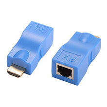 Carica l&#39;immagine nel visualizzatore di Gallery, Extender HDMI, da 1080P a RJ45 Ethernet per segnale di rete...