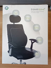 Carica l&#39;immagine nel visualizzatore di Gallery, Travel Ease Cuscino Lombare Ergonomico, Supporto per la Schiena in Schiuma di Memoria per Seggiolino Auto Sedia da Ufficio, Schienale con Rivestimento Antistatico e Doppie Cinghie Regolabili, Nero