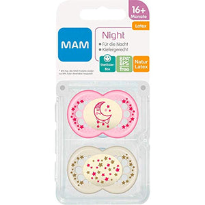 MAM Night Succhietto in lattice, 16+ , Confezione doppia, Modelli assortiti - Ilgrandebazar