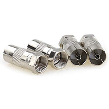 Carica l'immagine nel visualizzatore di Gallery, JEEUE 4PCS Presa femmina RF a tipo F Convertitore adattatore TV f - F m -4P