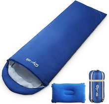 Carica l'immagine nel visualizzatore di Gallery, Glymnis Sacco a Pelo Ultraleggero con Cuscino Gonfiabile Sacchi a Blu