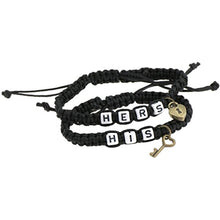 Carica l&#39;immagine nel visualizzatore di Gallery, Emma Lui e lei con Lucchetto e Chiave Coppia Braccialetto Lovers bracciali... - Ilgrandebazar