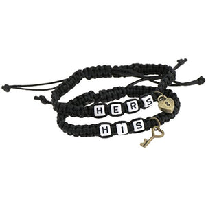 Emma Lui e lei con Lucchetto e Chiave Coppia Braccialetto Lovers bracciali... - Ilgrandebazar