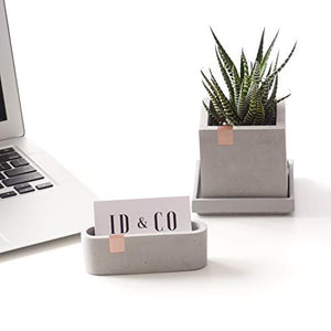 Atelier Ideco - Display Aziendale Concreto Scheda Grigia E Rosegold Per... - Ilgrandebazar
