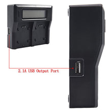 Carica l&#39;immagine nel visualizzatore di Gallery, LP-E6 DSTE - Batteria di ricambio (2 pezzi) e rapida LCD Dual Charger...
