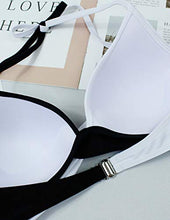 Carica l'immagine nel visualizzatore di Gallery, JFan Donna Costume da Bagno Push Up Imbottito Reggiseno Bikini L, Nero