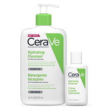 Carica l'immagine nel visualizzatore di Gallery, CeraVe Detergente Idratante Viso e Corpo, per Pelle da Normale a Secca, con Acido Ialuronico, 473ml + Travel Size Detergente Idratante, 20ml