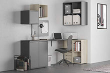Carica l'immagine nel visualizzatore di Gallery, Iconico Home QBE Cubo da parete, con anta apertura a pressione, Grigio Scuro