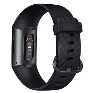 AK Cinturino per Fitbit Charge 3 Edizione Speciale S, 01 nero