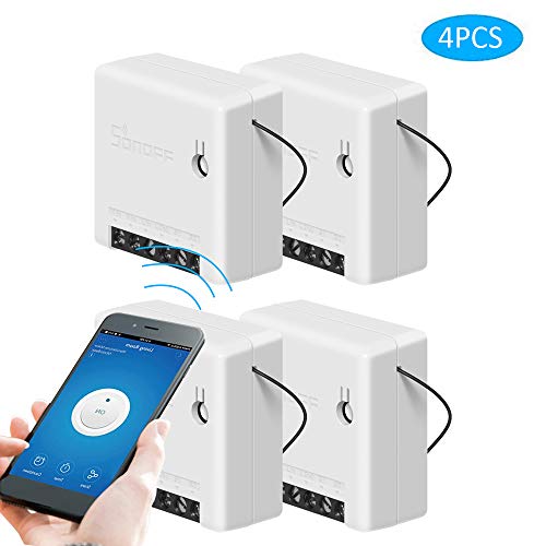 SONOFF Mini Smart Switch 4 Pezzi, Fai-da-Te Interruttore Telecomando 4 PCS