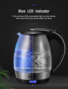 Bollitore Acqua Elettrico, KIKET in Vetro con...