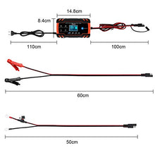Carica l&#39;immagine nel visualizzatore di Gallery, URAQT Caricabatteria Auto, 12V/24V 8A Multi Protezioni Caricatore Rosso - Ilgrandebazar