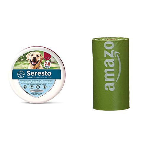Seresto Collare Cani Medio/Grande > 8 kg, 70 cm & AmazonBasics Sacchetti...